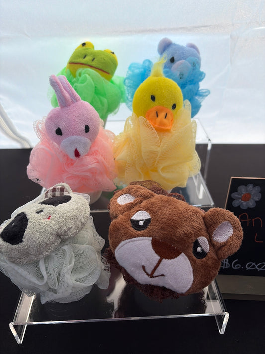 Kids animal loofah soap