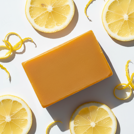 Golden Lemon Bar Soap - no glitter